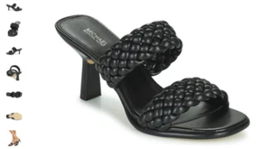 Michael Kors Amelia Mule Black Leather Sandal Heel Women's US sizes 5.5-10/NEW!! - Picture 1 of 1