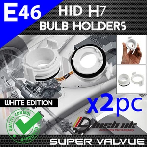 2x XENON HID H7 SOPORTE BOMBILLA BMW E46 Serie 3 BLANCO ADAPTADORES 320 330 325 H22 - Imagen 1 de 1