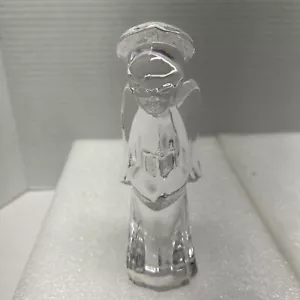 Statuetta Vetro Angelo Artigianale Cristallo di Piombo Altezza 6" Made In Japan - Foto 1 di 4