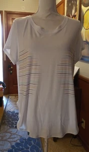 Xersion Activewear Size L Quick Dry Multicolor Short Sleeve 22" Long  - Picture 1 of 5