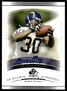 2003 SP Authentic Andrew Pinnock Rookie /1200 San Diego Chargers #155 R113 - Picture 1 of 2