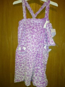 Girls' Animal Print Spa Wrap Robe W/Headband - More Than Magic™ Pink Size S/M - Picture 1 of 3