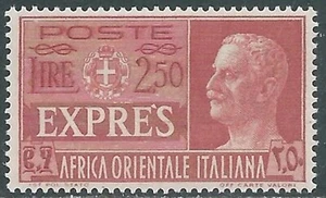 1938 ITALIENISCHES OSTAFRIKA EXPRESS VERSCHIEDENE THEMEN 2,50 LIRE POSTFRISCH ** - I39-10 - Bild 1 von 1