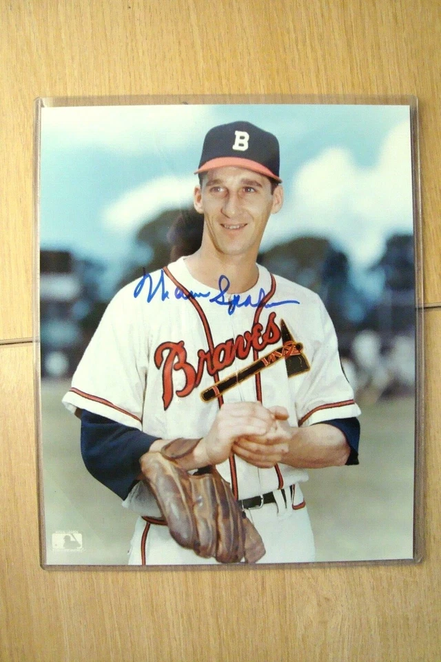 Warren Spahn Signed 8 x 10 Color Photo Autograph - Image 1 of 1