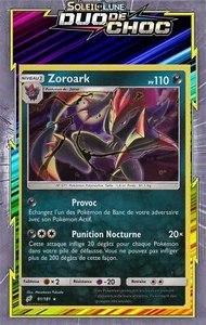 Zoroark Holo - SL09:Duo De Choc - 91/181 - Carte Pokemon Neuve Française - Imagen 1 de 1