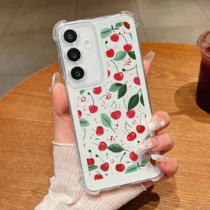 For Samsung S25 S24 FE S23 Ultra S22 A56 A16 A15 Fruits Clear Soft Case Cover - Picture 1 of 18