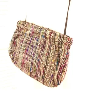 Vintage Silk Crossbody Shoulder Bag by Dadfodil, Multicolor, Handbag - Picture 1 of 8
