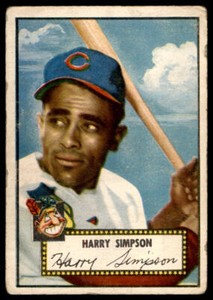 1952  Topps #193 Harry Simpson RC (surface & edge wear)