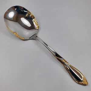 Cuchara para servir caché Yamazaki 9 1/2" acero inoxidable dorado cubiertos Japón - Imagen 1 de 3