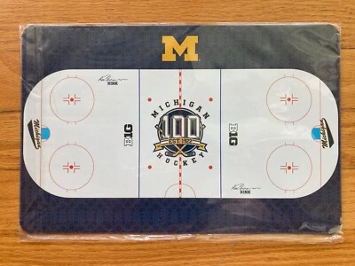 *NEW SEALED* 2022-23 MICHIGAN ICE HOCKEY RINK 100TH YEAR ANNIVERSARY METAL SIGN - Image 1 of 2