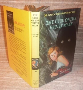 Nancy Drew #30 Clue of the Velvet Mask - Yellow Spine Matte Hardcover EXC! - Picture 1 of 3