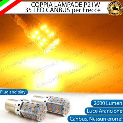 COPPIA LAMPADE P21W BA15S CANBUS 35 LED OPEL VECTRA C FRECCE POSTERIORI - Immagine 1 di 4