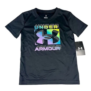 Under Armour Black 6 Boys And Girls T- Shirt - Picture 1 of 6