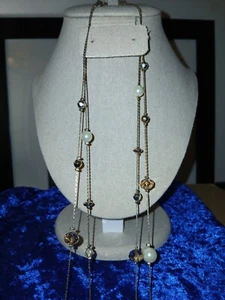 Loft 2 Schicht Halskette Perlen und Perlen - Bild 1 von 4