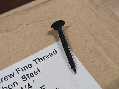 Grainger Fine Thread Carbon Drywall Screw Steel #6 x 1-1/4 5LBS 1NB39E Box - Image 1 of 4