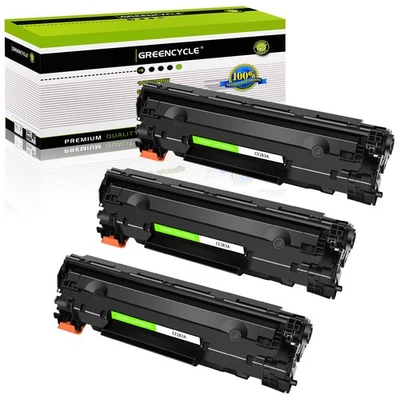 3PK Black CF283A Toner Fits For HP LaserJet Pro MFP M201dw M201dw M225dn M225dw - Image 1 of 4