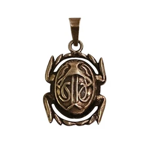 Ancien pendentif scarabée égyptien en argent scarabée - symbole de renaissance - Photo 1/3