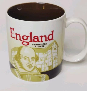 STARBUCKS England Coffee Mug Cup Collector Series Shakespeare 16 Ounce 2010 Mint - Picture 1 of 6