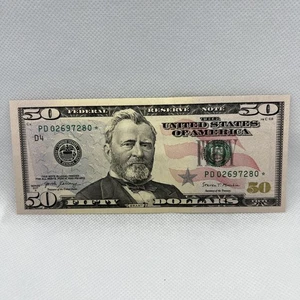 Series 2017A US Fifty Dollar Bill Star Note $50 Cleveland PD 02697280* - Picture 1 of 2