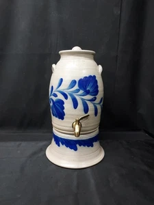 Rare 2006 Salmon Falls Stoneware Pottery Water Cooler, Lid & Base Dover NH - Picture 1 of 14