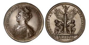 GRAN BRETAGNA. Medaglia Anna 1708 AE. PCGS SP62. Secchio 433 Battaglia di Oudenarde - Foto 1 di 1