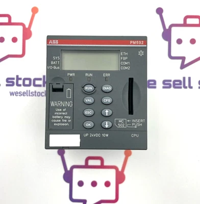 ABB PM592-ETH-XC B1 1SAP350200R0271 UNIDAD CENTRAL DE PROCESAMIENTO 4MB ETHERNET - Imagen 1 de 4