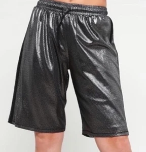 IVY PARK XS Metallic Mesh Double Layer Basketball Shorts Drawstring Relaxed - Picture 1 of 9