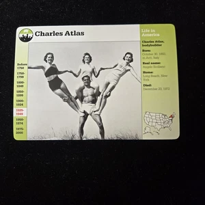 Charles Atlas Grolier Story of America History Card 1996 - Picture 1 of 2