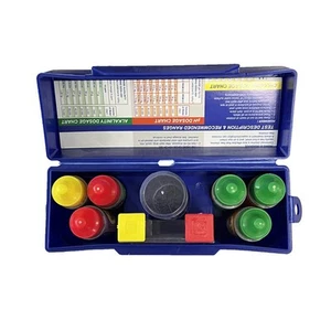 5-Way Test Kit for Pool & SPA Acid Demand Chlorine Total Alkalinity Bromine1792 - Foto 1 di 7