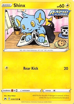 Shinx (39) 039/159 Crown Zenith Pokemon 008993 - Image 1 of 2