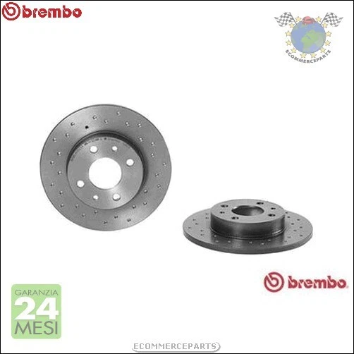 2 Dischi freno forati anteriore Brembo FIAT PANDA 1.2 Kw 44 2003 08.5085.1x