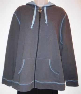 Fashion Bug 22/24W Gris Manga Larga Cremallera Completa Sudadera con Capucha Foto 1 de 4