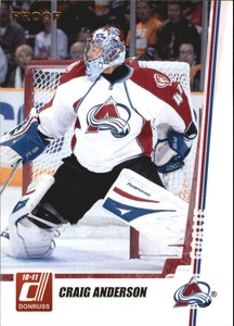 2010-11 (AVALANCHE) Donruss Press Proofs #6 Craig Anderson /100