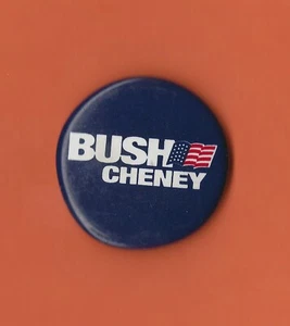George W. Bush & Dick Cheney 2000 - (1-3/8)"/botón de campaña presidencial (pin25) - Imagen 1 de 2