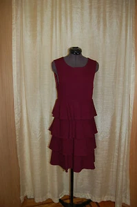 Vestido Theory Ciruela Púrpura Sin Mangas Niveles Grueso Mujer P - Imagen 1 de 12