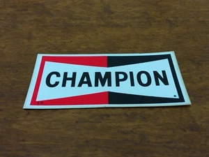 CHAMPION Spark Plugs Vintage Racing Decal Sticker Hot Rod Garage 4" x 2" NOS - Picture 1 of 5