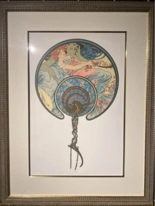 Alphonse Mucha Le Vent Qui Passe Art Print Vintage Decorative Poster Rare - Picture 1 of 3