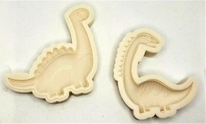 Set of 2 Dinosaur Silicone Molds Approx. 3.25"H Candy Fondant Chocolate Resin - Picture 1 of 2