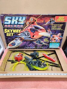 VTG 1996 Sky Racers Skyway Set Radio Control w/ Red Wire Hawk Vehicle Cap Toys - Picture 1 of 11