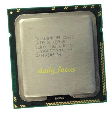 Intel Xeon X5672 3.2 GHz LGA1366 4 cores 8  threads SLBYK CPU Processor 12 MB - Image 1 of 4