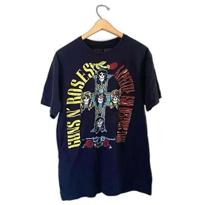 Camiseta Guns N' Roses - Appetite For Destruction XL Negra Cruz Calaveras Años 80 Rock Foto 1 de 4