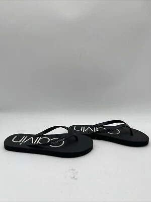 Sandalias de tanga para mujer Calvin Klein Salma negras talla 6 Foto 1 de 4