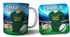 Personalised Rugby Mug & Coaster Set Christmas Birthday Gift - South Africa