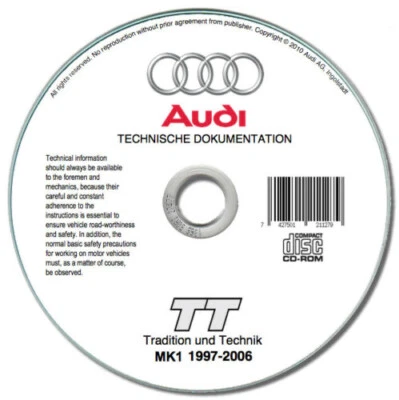 Audi TT (1997-2006) manuale tecnico e di riparazione su cd - Immagine 1 di 4
