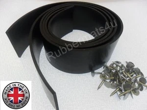 2 x GARAGE DOOR Reinforced Rubber Weather Draught Excluder SIDE SEALS & Fixings - Picture 1 of 3