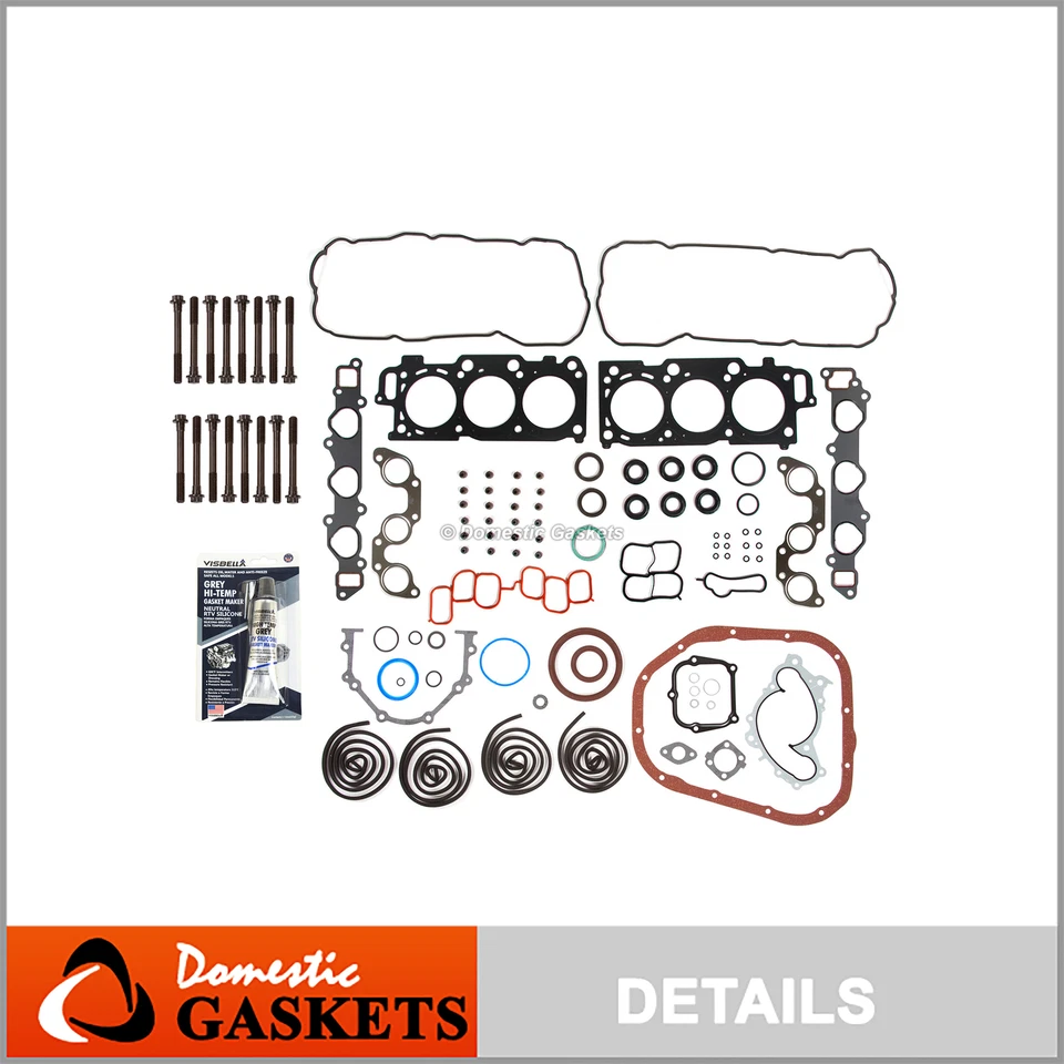 Compatível com 04-10 Toyota Sienna Camry Lexus RX400H 3.3L conjunto de juntas completas parafusos 3MZFE - Imagem 1 de 4