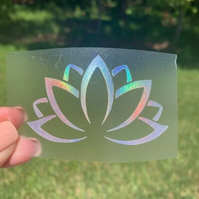 SSP VINYL Lotus Flower Yoga Namaste Car Laptop Tumbler Phone Vinyl Decal Sticker