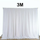 3m/6m Wedding Party Stage Backdrop Curtain Drape White Silk Hanging Background