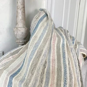 Manta de alfombra de trapo vintage / alfombra tejida a mano alfombra de área campo estilo granja Te - Imagen 1 de 10