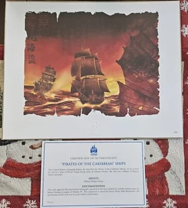 Disney Pirates of the Caribbean At World's End Lithograph Print With COA - Picture 1 of 4